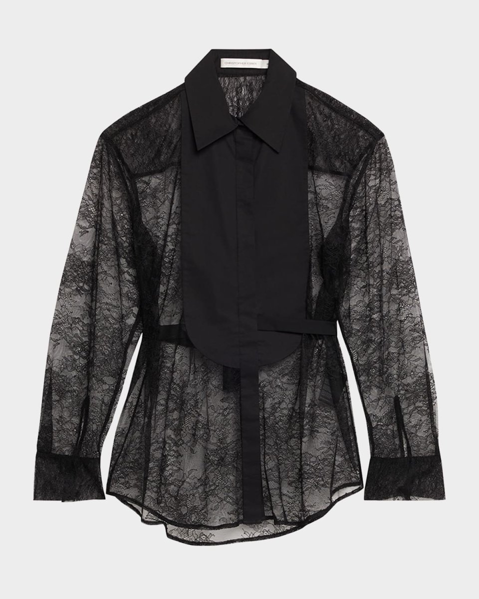 Lace Tuxedo Shirt